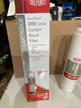 DUPONT QUICK TWIST 3000 QT SERIES CARBON BLOCK FILTER WFQTC30001 NEW SEALED!